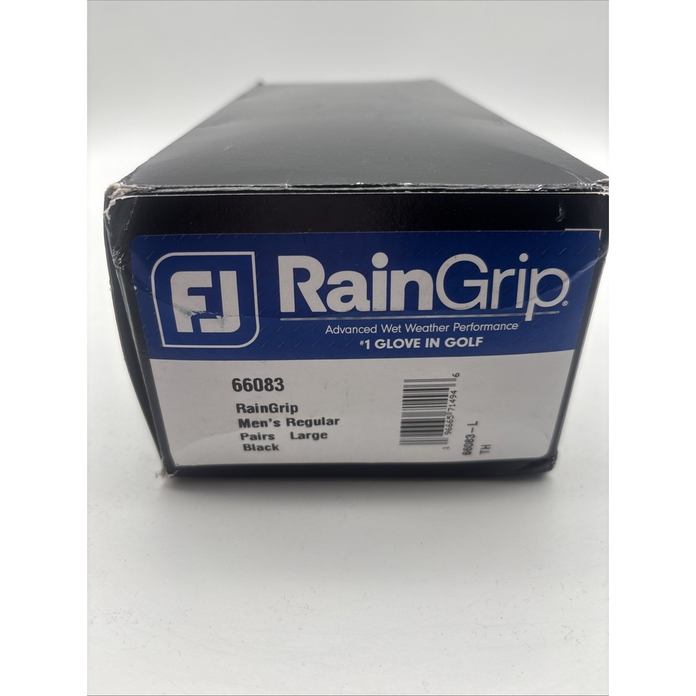 Pack of 6 FootJoy RainGrip Golf Gloves Pair Mens L Black Wet Weather Performance
